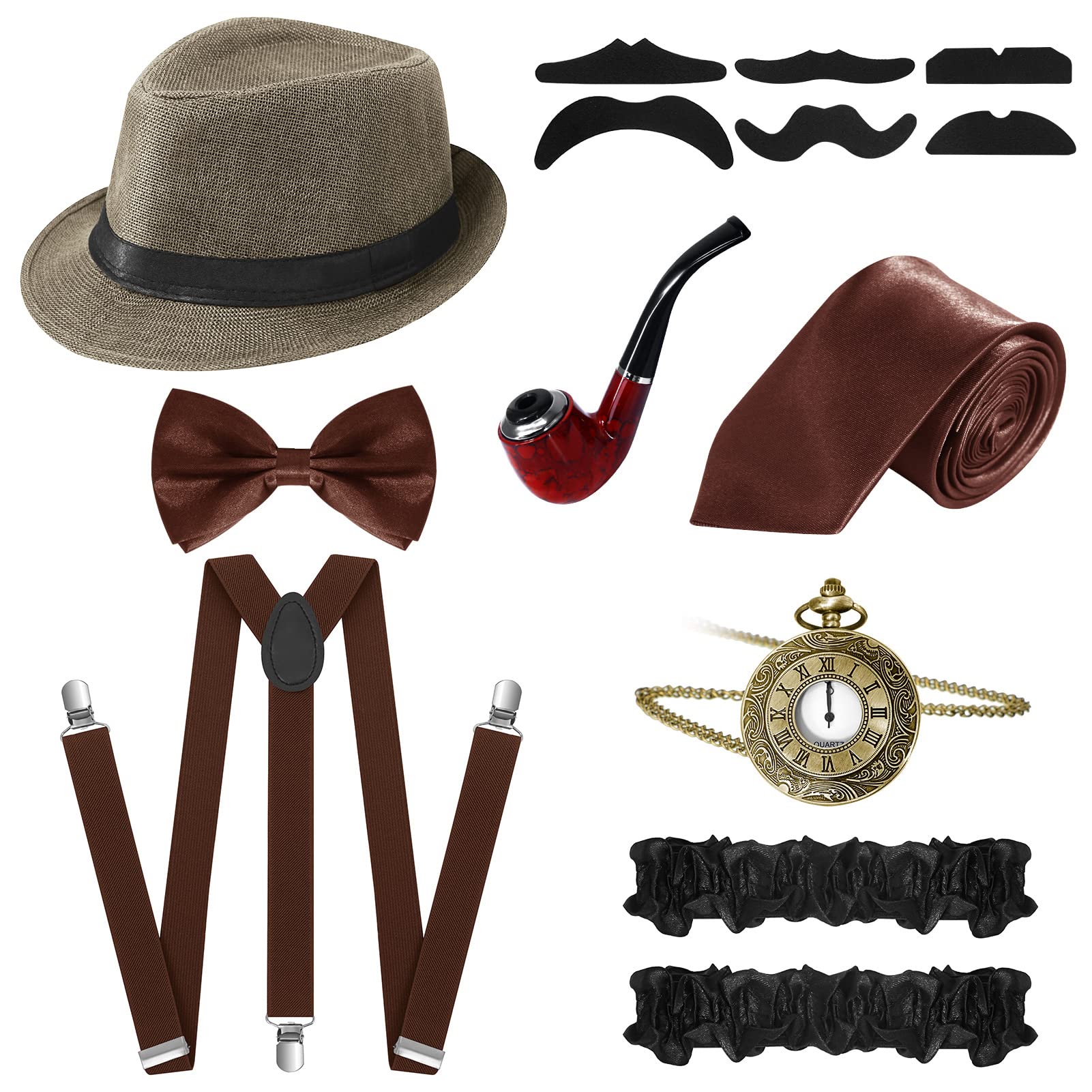 AffeGifts Herenkostuum jaren 20, 3-delig, Great Gatsby-kostuum