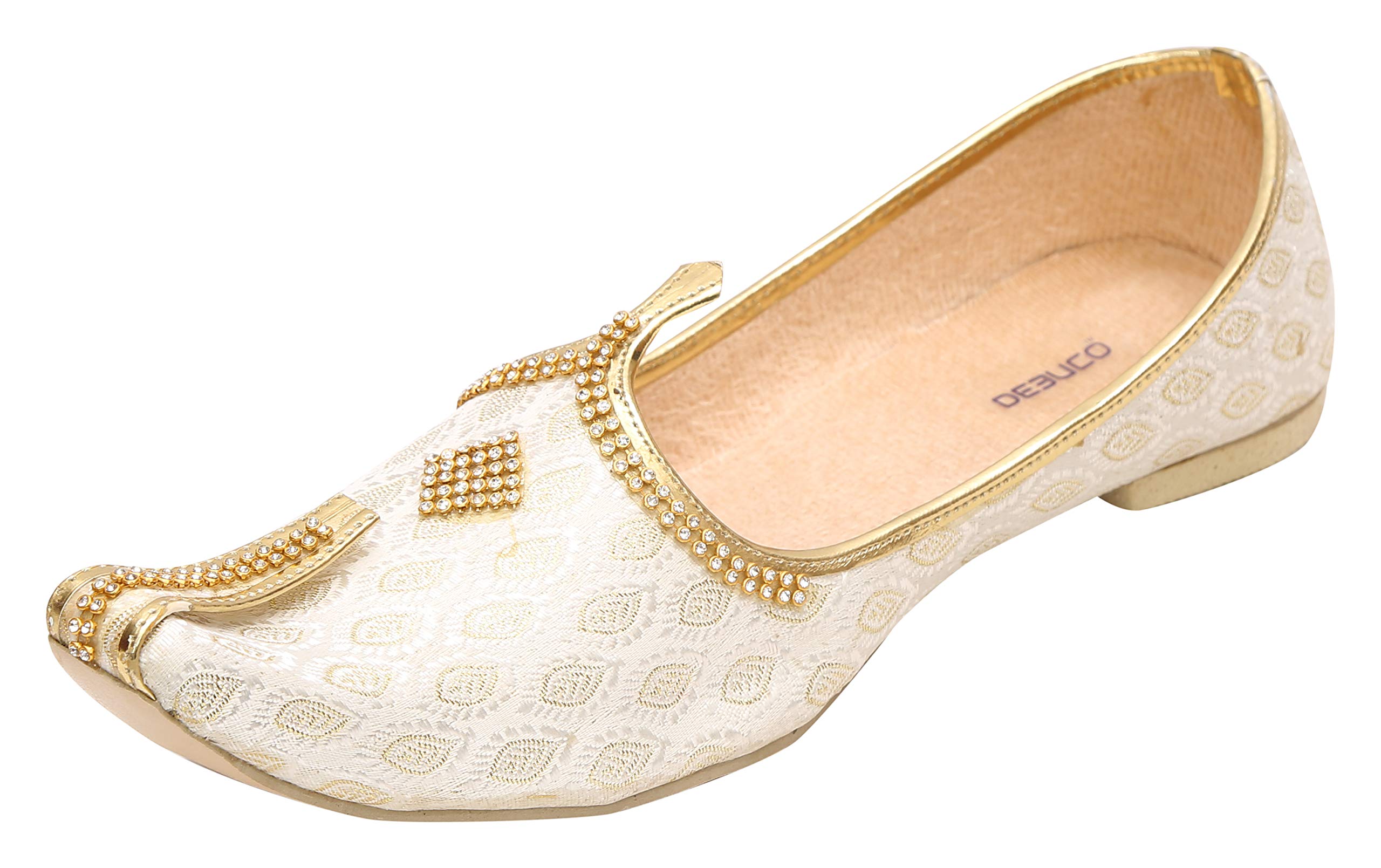 deeuco White Wedding & Sherwani Mojari's (Jutti)-picture-7