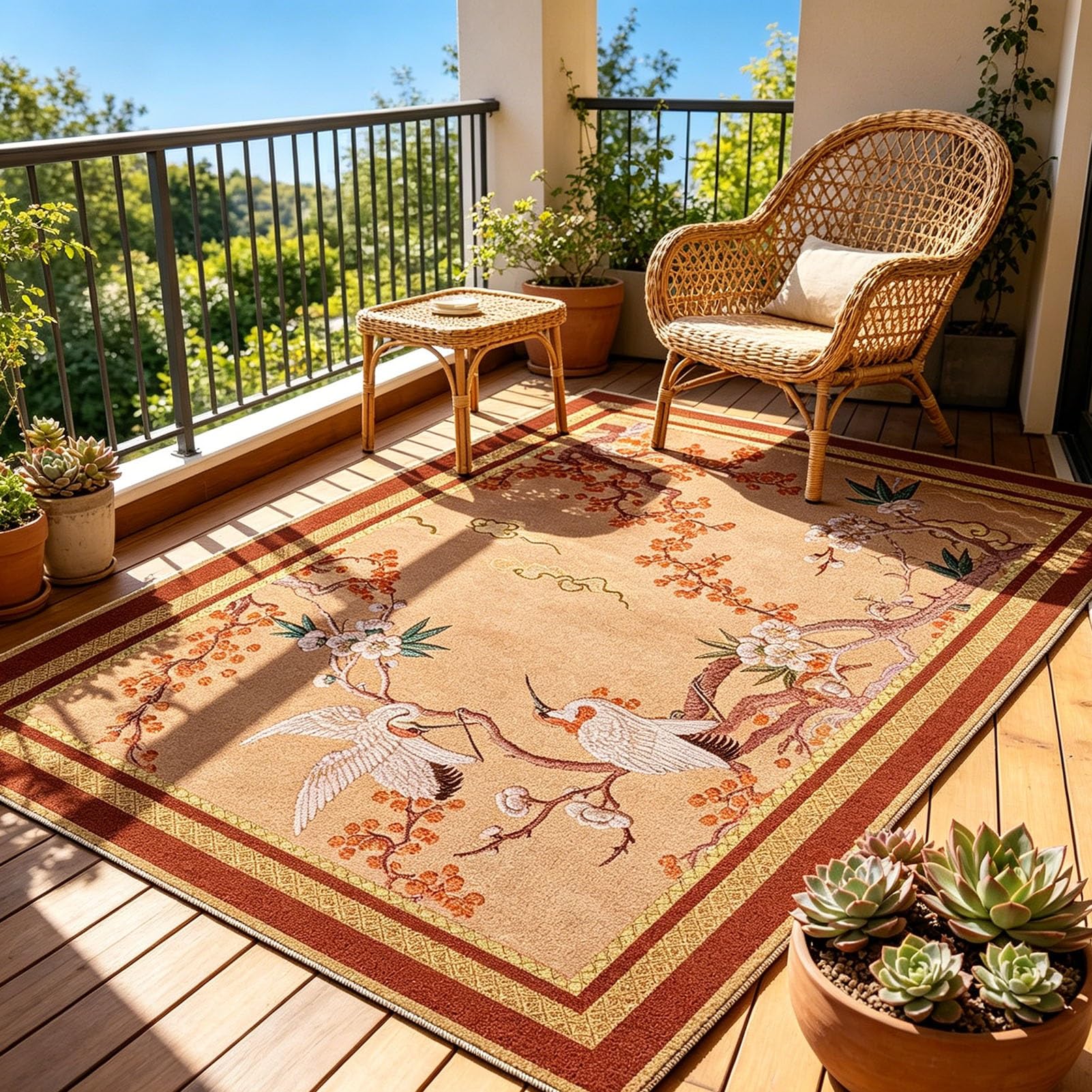 Alfombra Antideslizante Carpet Living Room Ligero Indoor Rugs Sala de Reuniones Balcón(C,200x300cm/6.56x9.84ft)