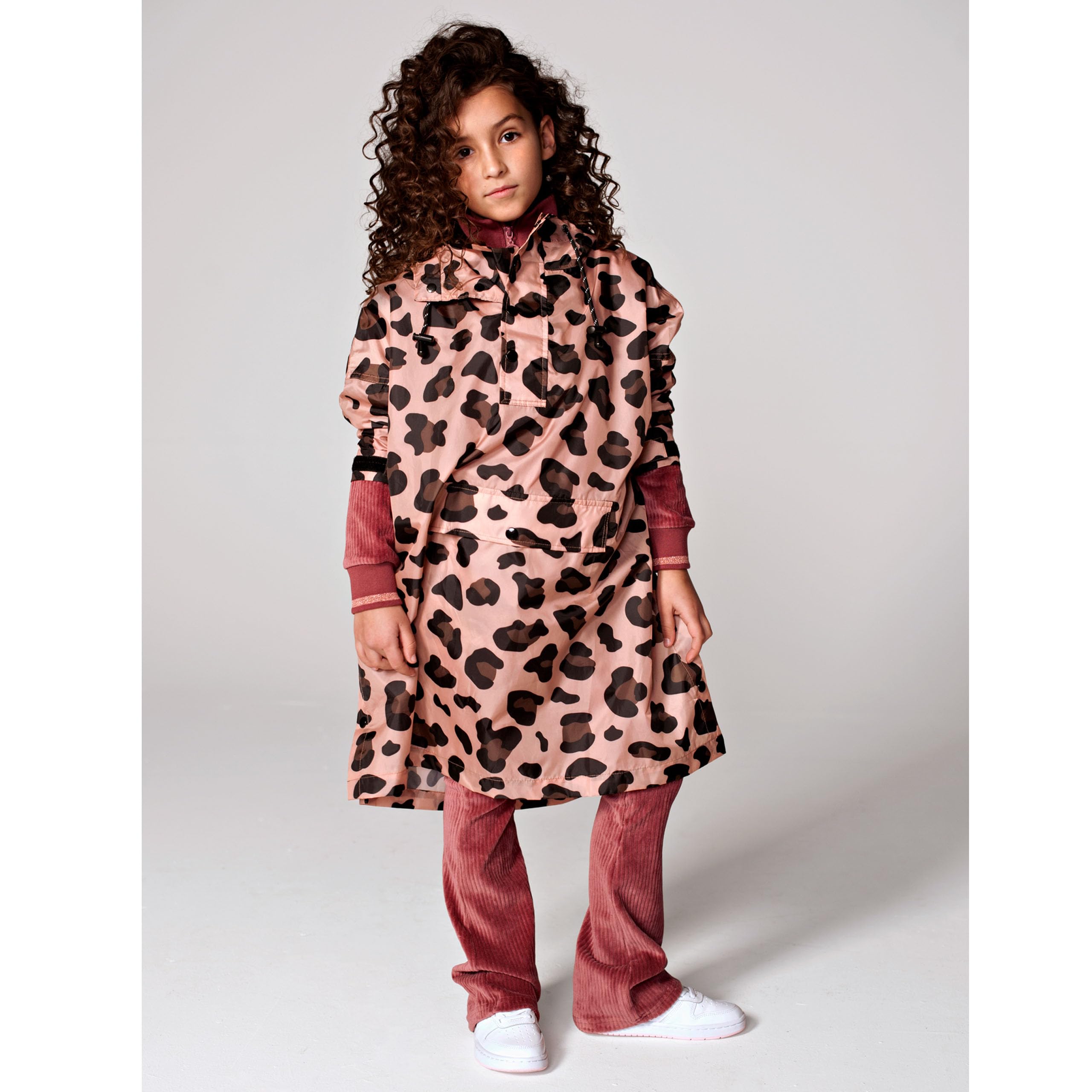 Rainkiss Poncho de pluie pour enfants - Imperméable - Sans PFAS - 100-120 cm - Rose - 100 % polyester recyclé - Design : Rose Panther