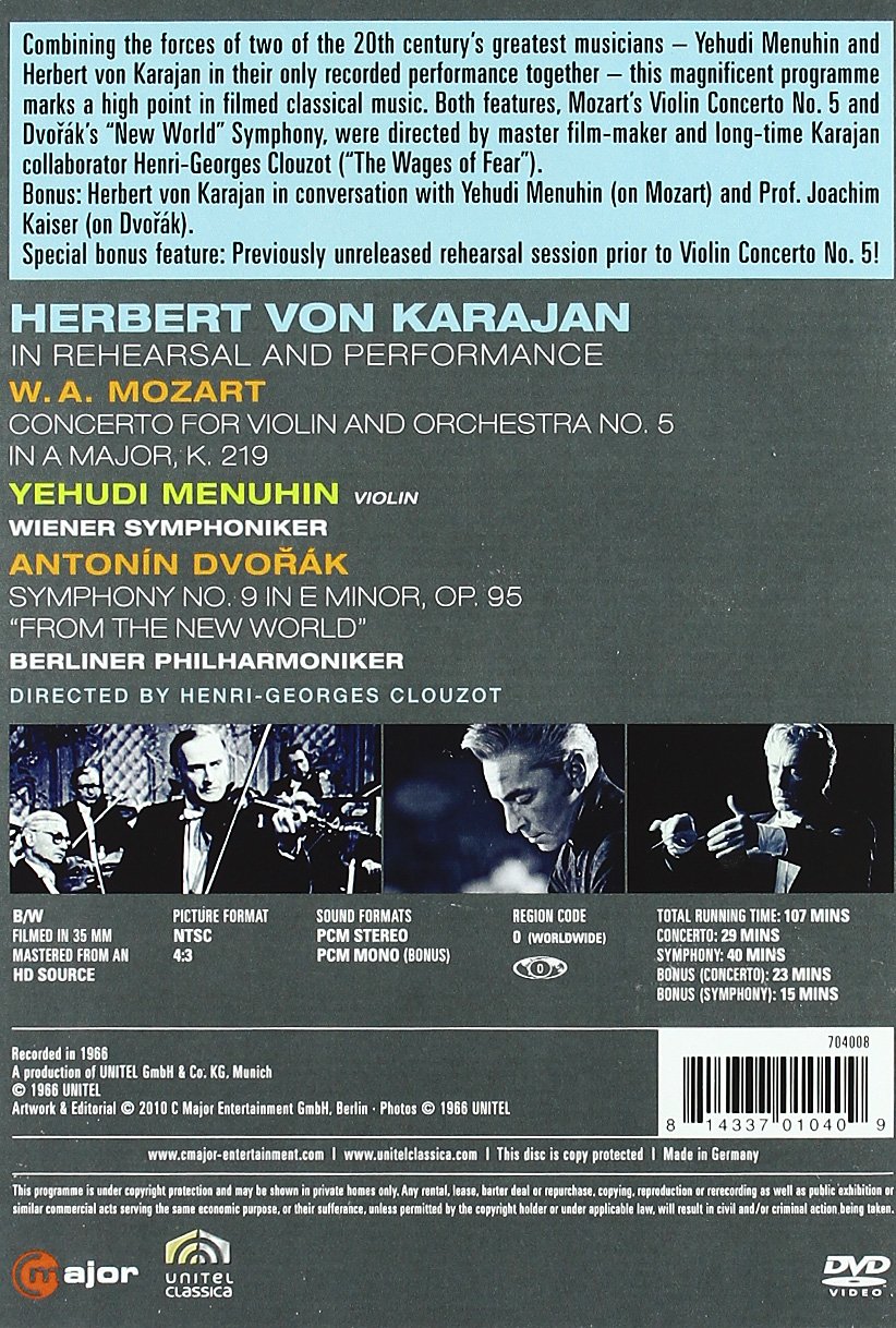 Dvorak : Simphonie N°9 - Mozart : Concerto Pour Violon N°5