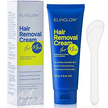 Hair Removal Cream for Men and Women Sensitive Depilatory Cream for Intimate/Pubic Areas, Body, Legs, Chest, and Underarms, Easy & Painless, Gentle Formula for All Skin Type, 120ml