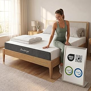 Arensberger Matratze Anna 140x200cm Höhe 13cm | NANOCELL® Gel-Schaum | Mittelfest H3 | Premium-Bezug 240g/m² | 60°C waschbar | Kaltschaum-Matratze 140x200 | Note 1,1 | Öko-Tex Zertifiziert