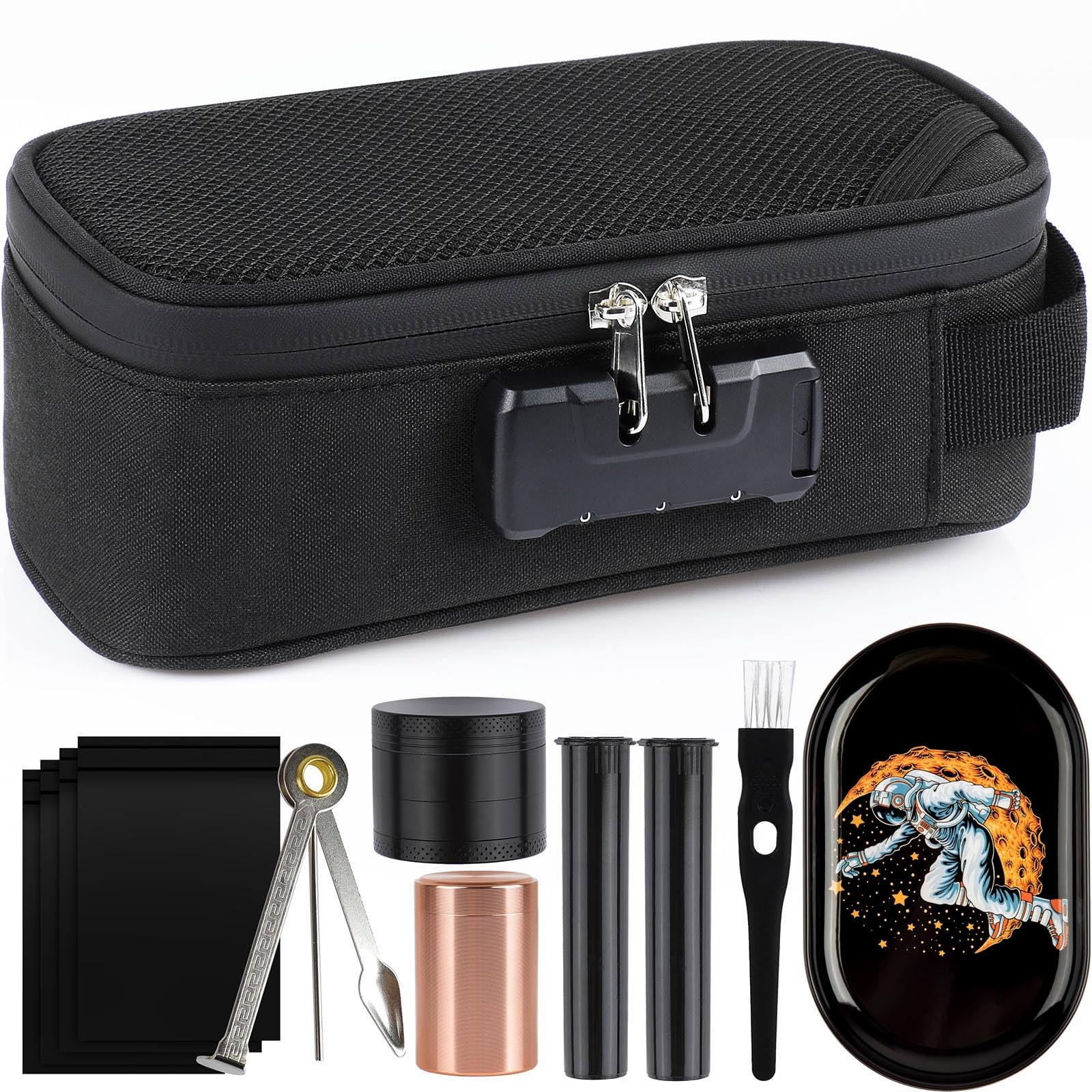 ADCTMOB Large Travel Organizer Bag with Waterproof Zipper & 7 Accessories, Portable Toiletry Cosmetic Case, Pouch for Women Men, Perfect Christmas