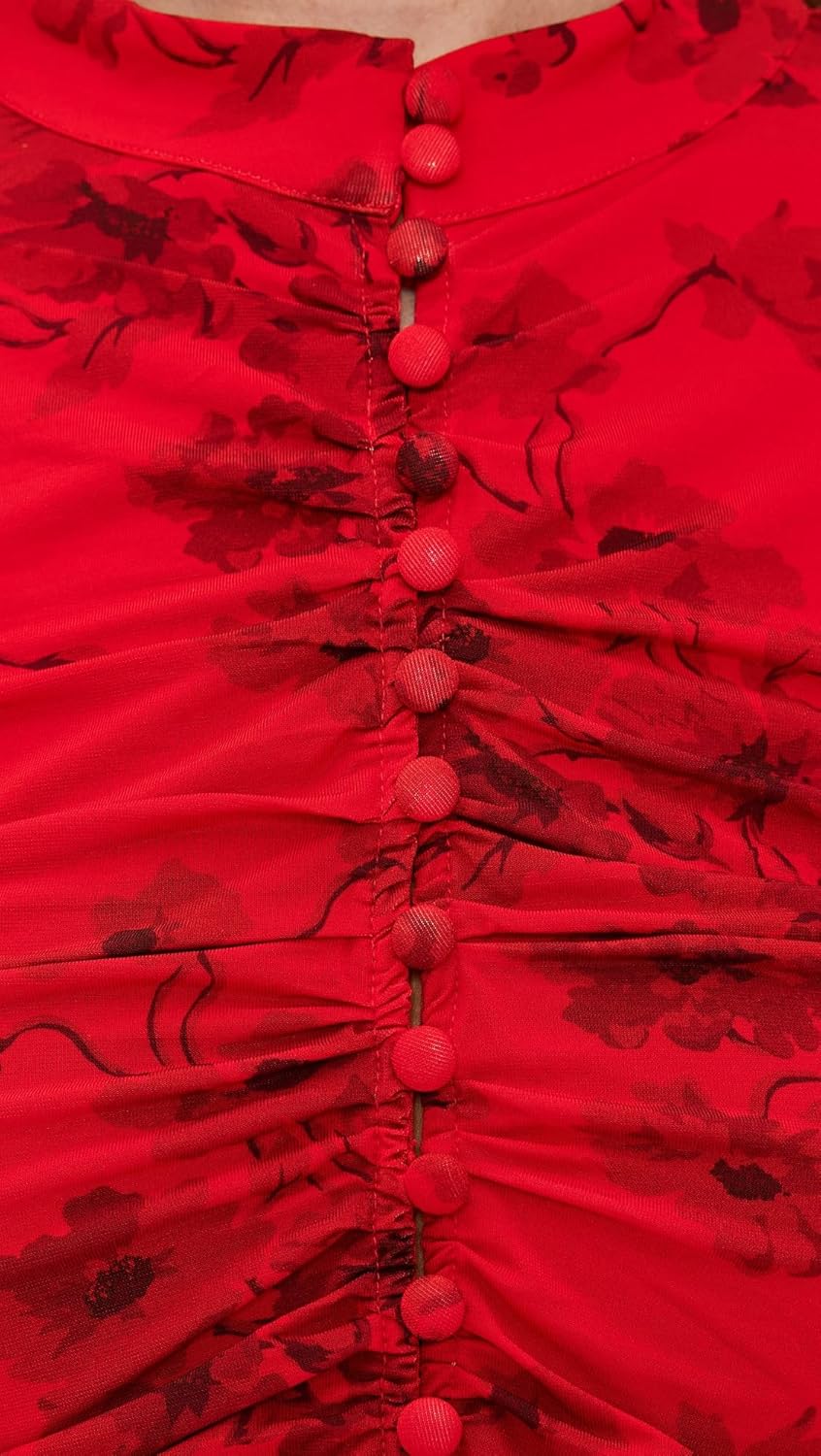 Sea Women's Cornelia Print Long Sleeve Midi Dress - Image 6