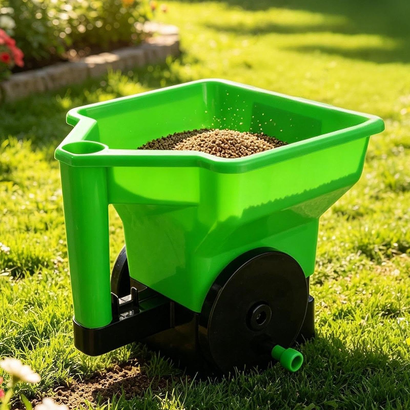 Spandiconcime Manuale, Attrezzo da Giardino Resistente con Impugnatura Ergonomica in PP per Un Facile Utilizzo Durante La Concimazione di Giardini, Pr, Verde