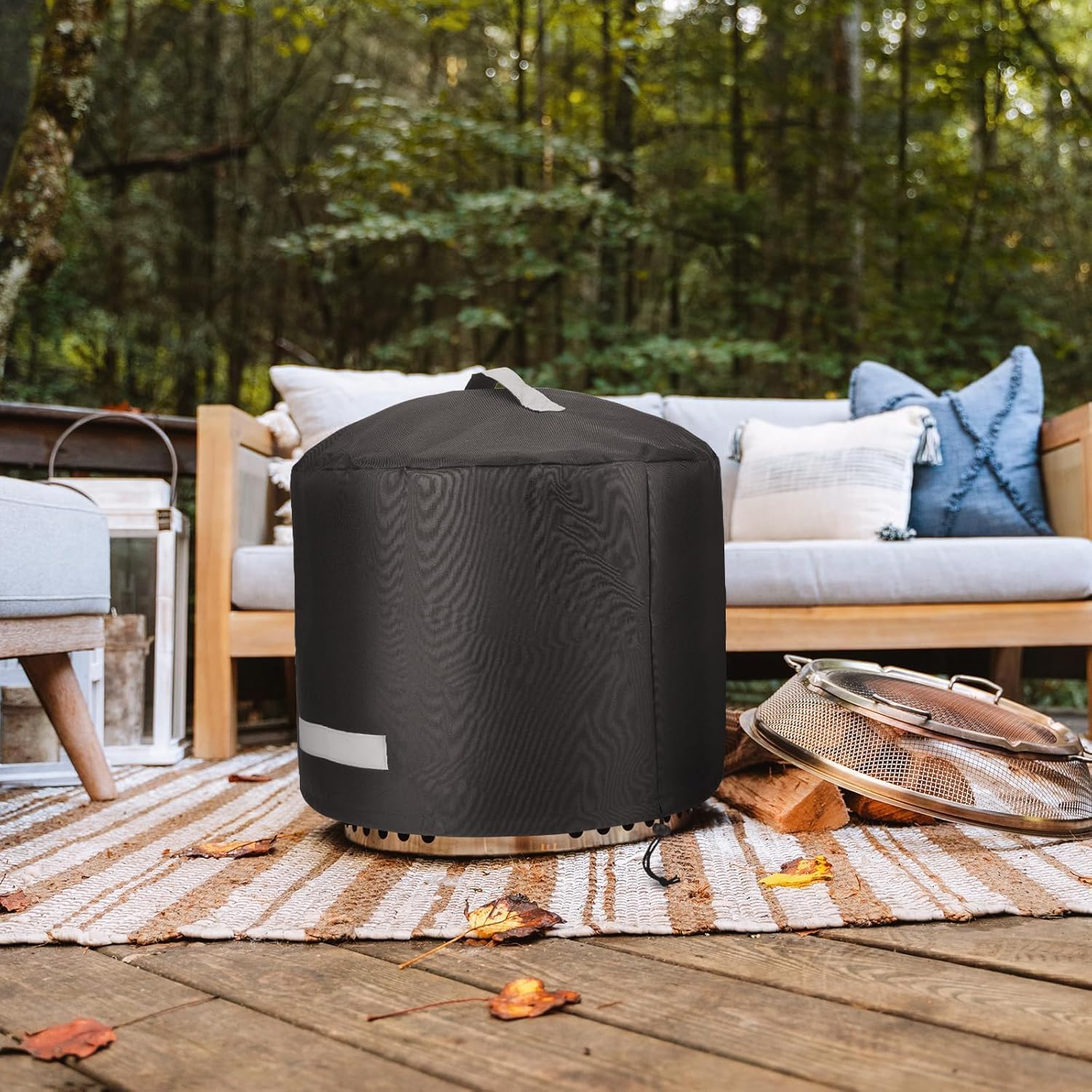 Solo Stove Housse De Protection Bonfire - Imperméable Avec Armature Aluminium - Ø56cm X 40,6cm Gris