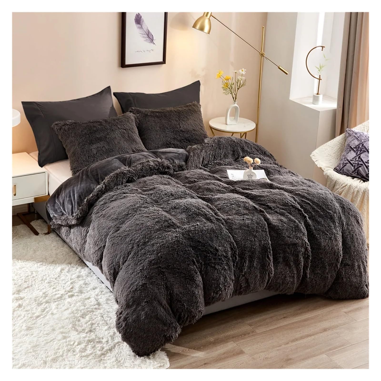 Amazon｜ベッドキルトセット, 掛け布団カバー5点セット、枕カバー2枚