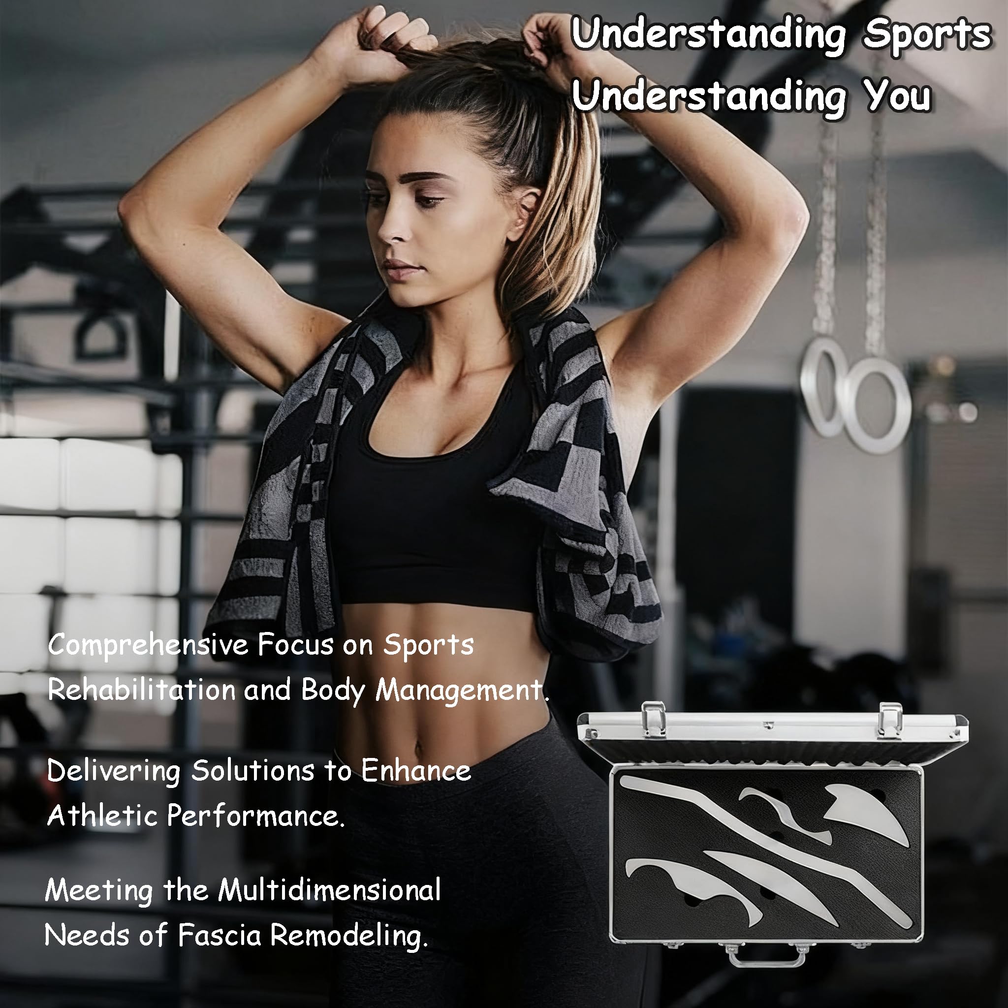 5 Pezzi Gua Sha Set, Gua Sha in Acciaio, Massaggiatore Viso e Corpo, Multifunzionale Guasha Corpo con Contenitore, Strumento di Massaggio per Mobilizzazione Riduzione del Dolore Muscolare