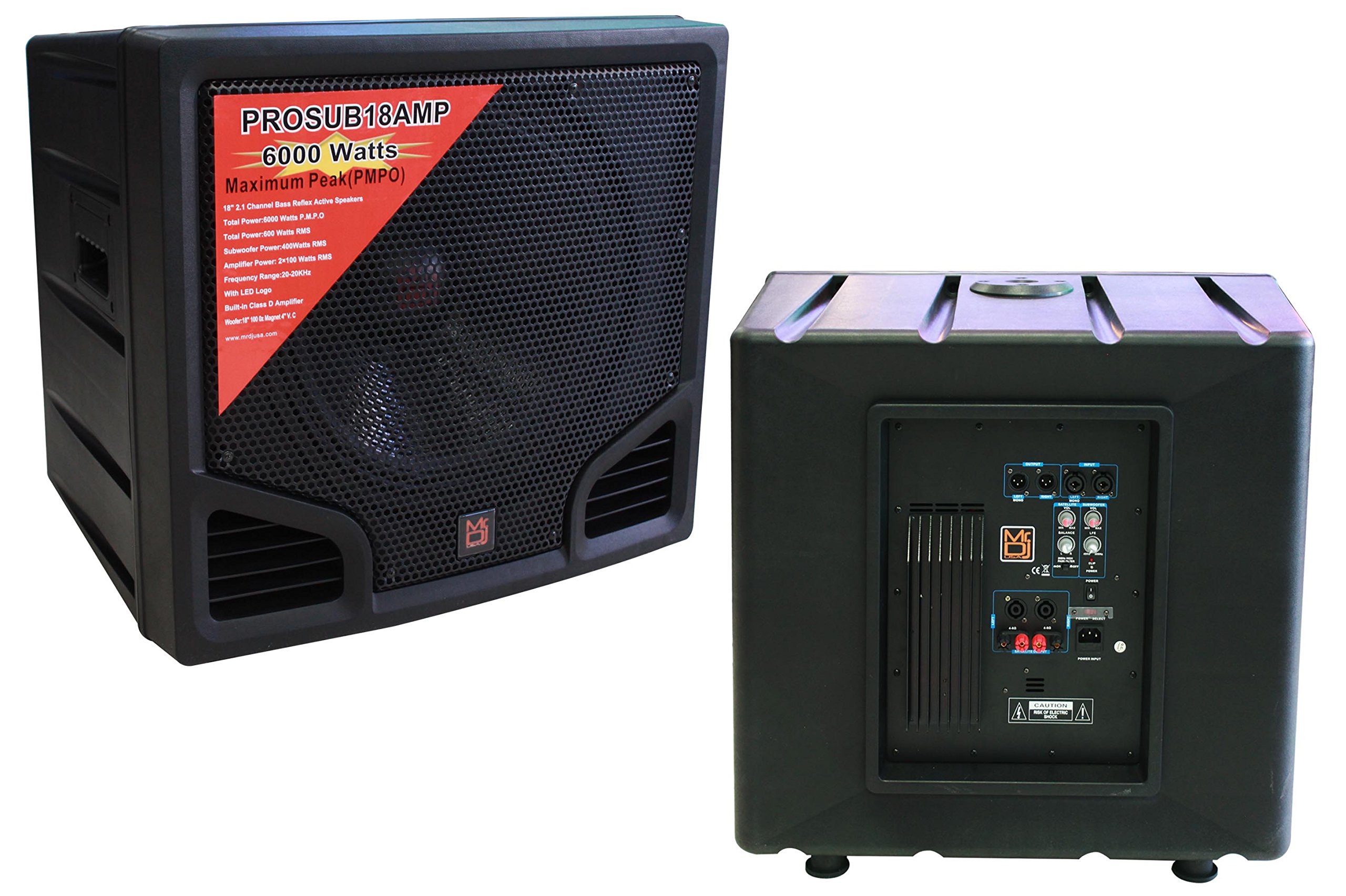 Buy Mr. Dj PROSUB18AMP 18Inch 6000W Maximum Peak Power SelfPowered