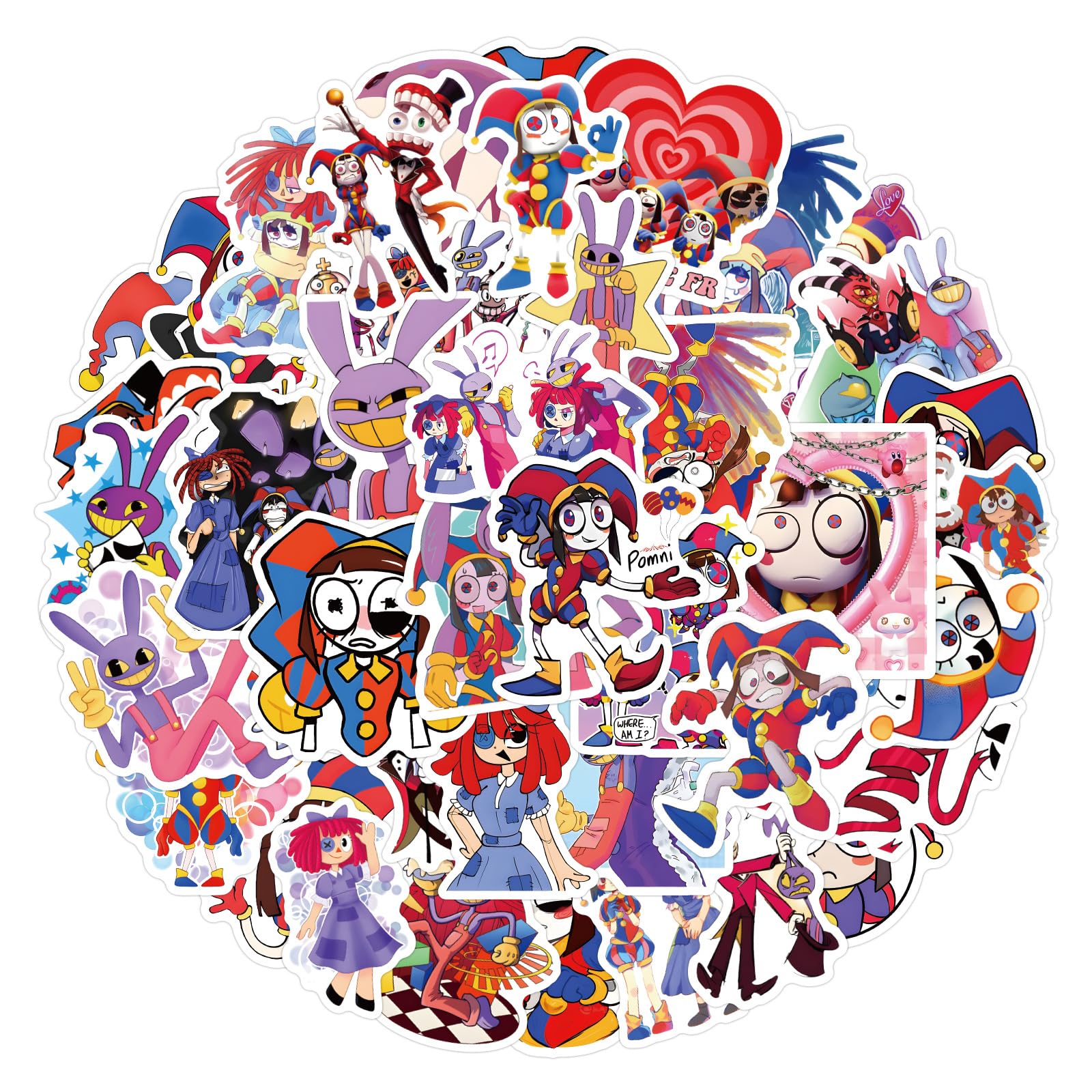 Amazon.co.jp: The Amazing Digital Circus ステッカー 50枚セット
