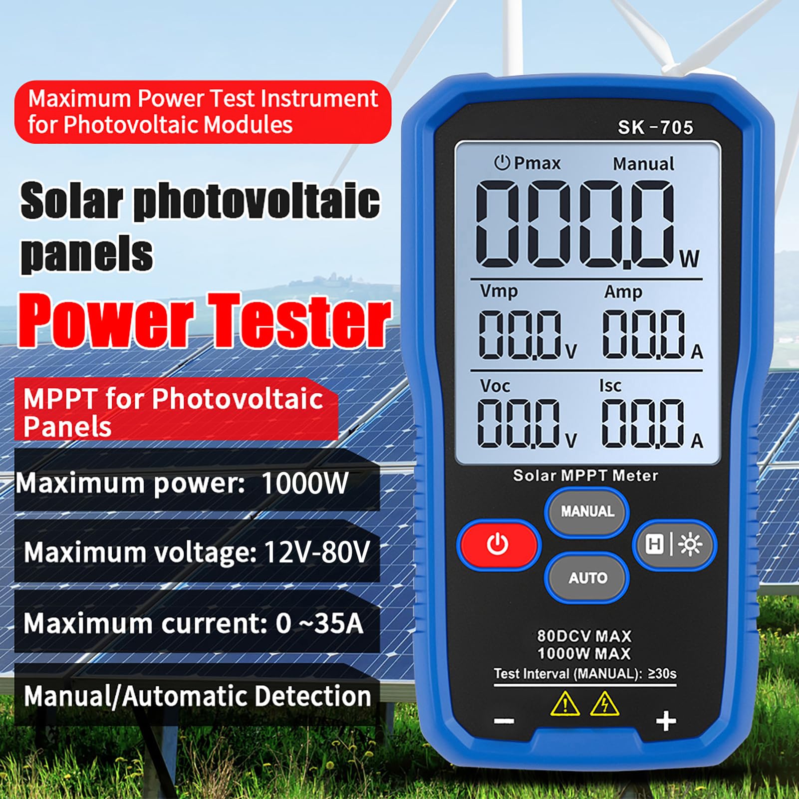 Tester Modułów Fotowoltaicznych, łatwy w Użyciu, do zastosowań
