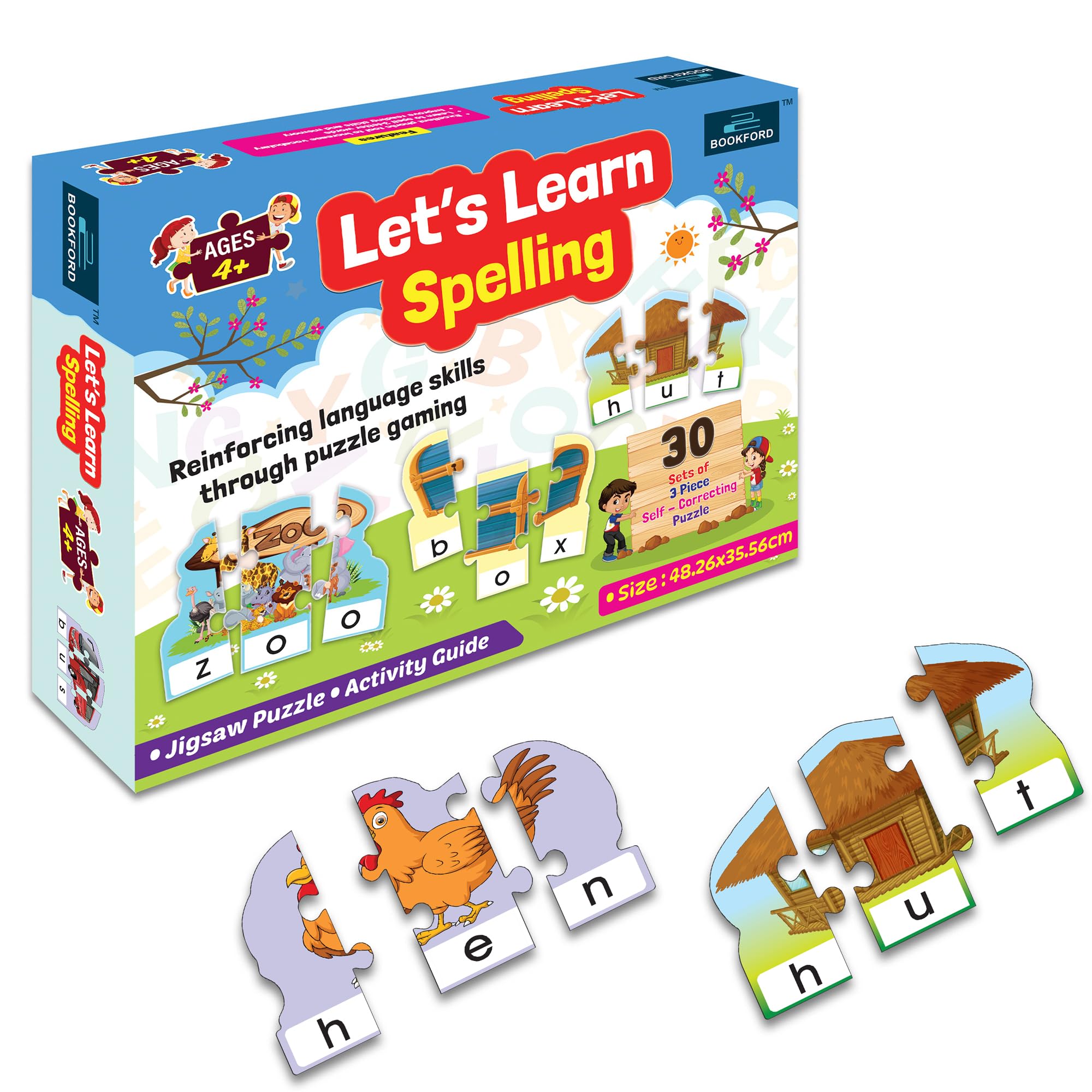 BOOKFORD Lets Learn Spelling Jigsaw Puzzle Game & Fun and Learning (90) (B0CXDYTFNT) Amazon Price History, Amazon Price Tracker
