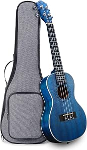 Ranch Tenor Ukulele 26 inch Professional Wooden ukelele Instrument with Online 12 Lessons and Gig Bag - Small Hawaiian Guitar - Starry Blue | Smooth Rosewood Fingerboard and Bridge, Okoume Neck For Effortless, Accurate Playability