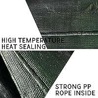 Vista 3 de STARPYNG -Lona verde de 10 mil de 6 x 8 pies, lona de polietileno resistente, impermeable, resistente a los rayos UV, duradera, resistente a