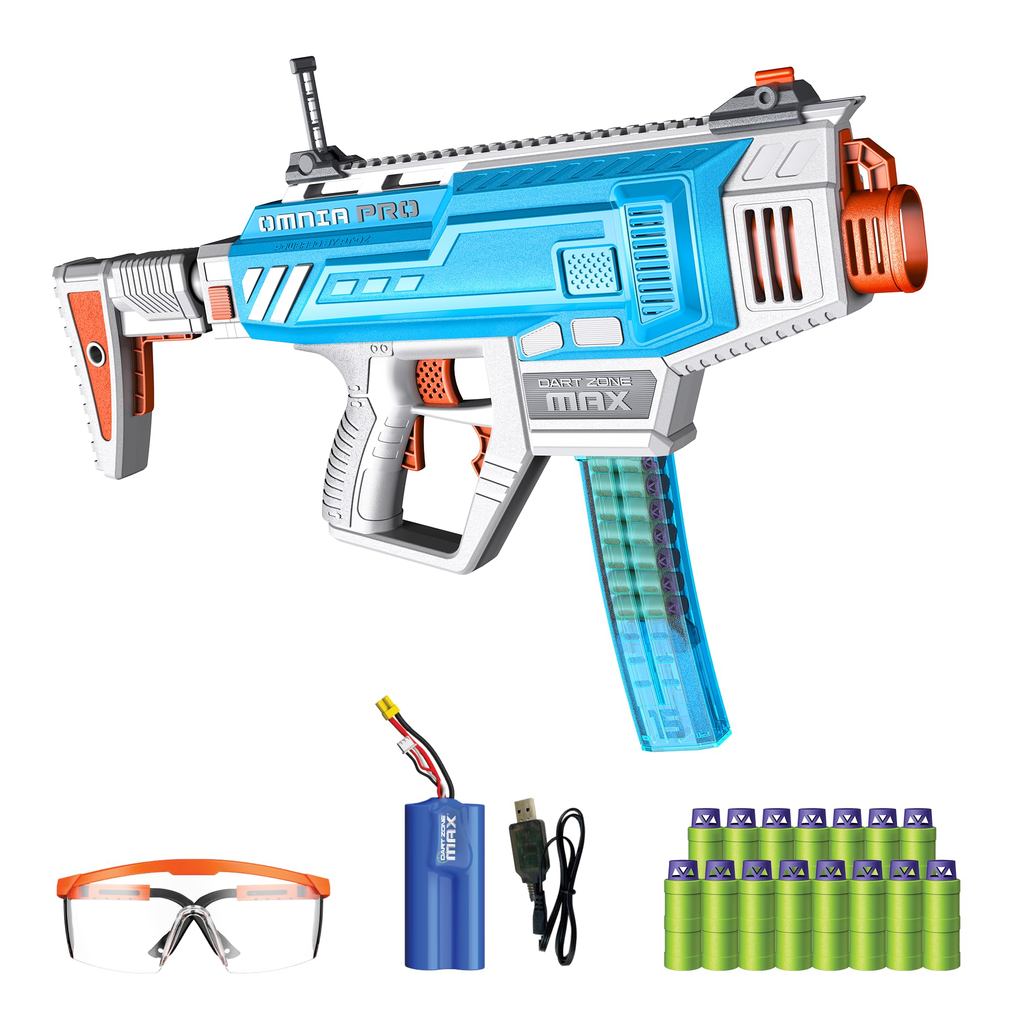 Max Omnia Pro Gen 3 Foam Dart Blaster–150 FPS Full Auto Foam Dart Blaster for Adults–Elec…