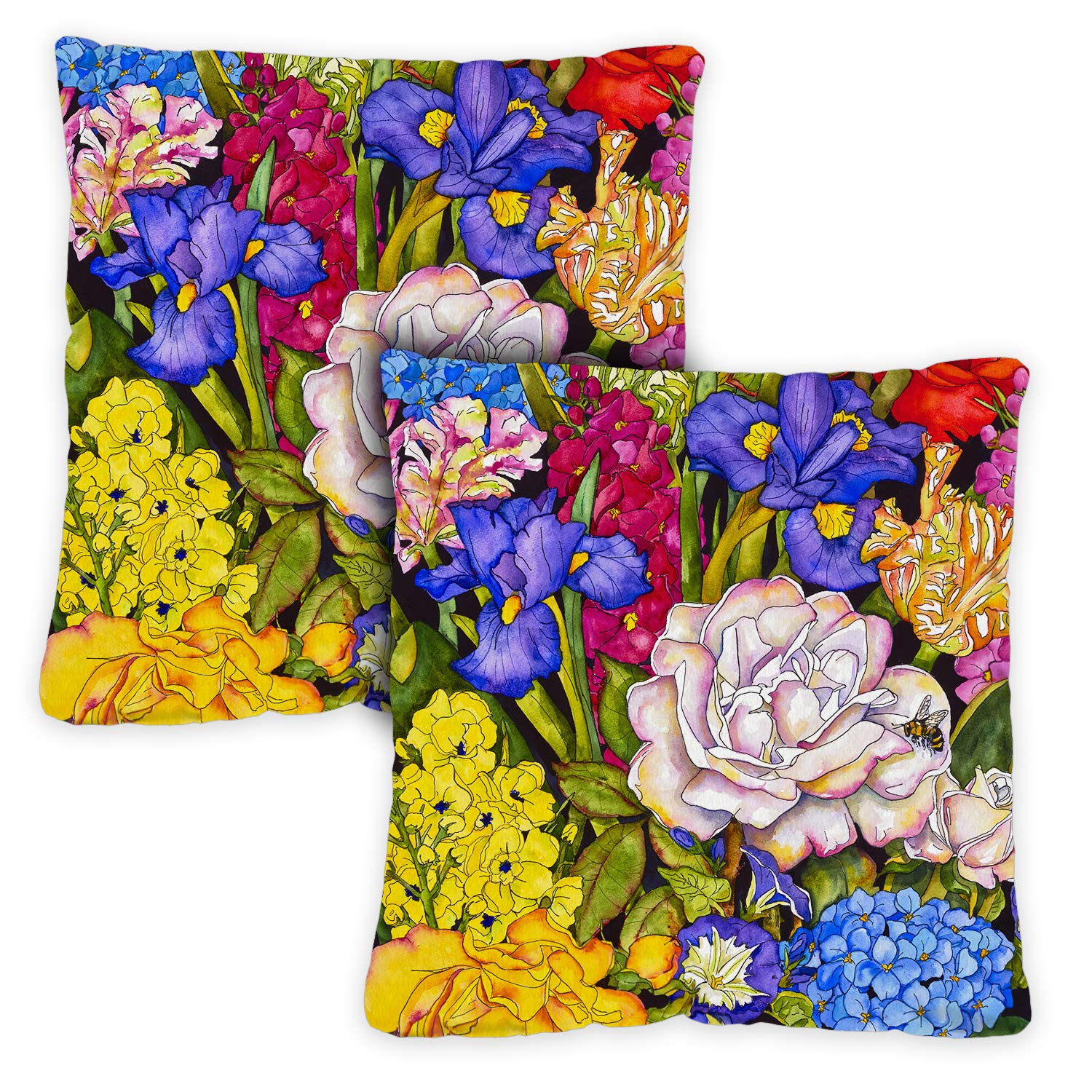 Taies d'oreiller fleurs Toland Home Garden 45x45 cm pour le salon et le jardin