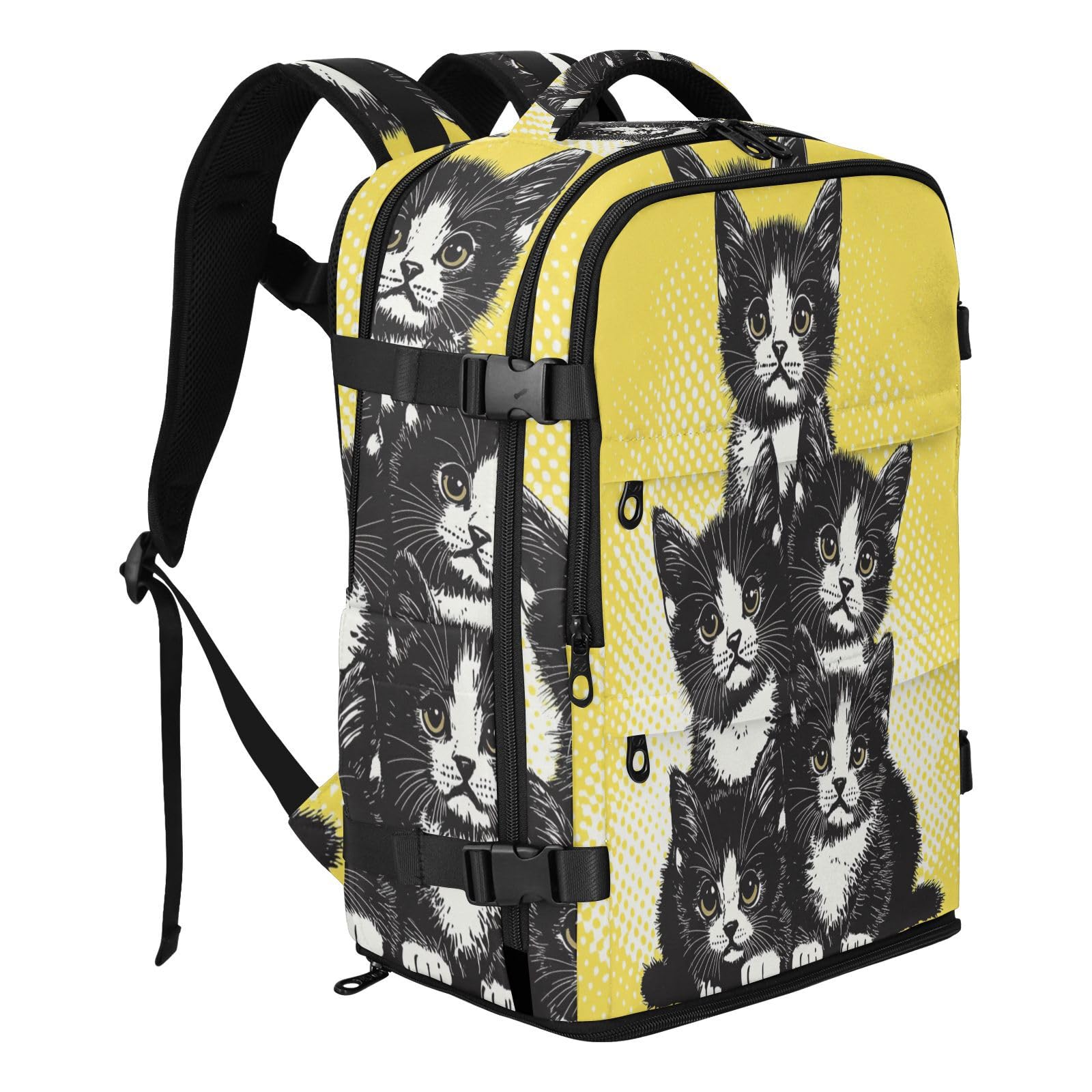 Plecak Torebka 15,6 Torba na laptopa do samolotów 20L | Lekka torba biurowa graffiti anime kot torba na laptopa 16 cali do szkoły mochila de viaje para mujer 20 l
