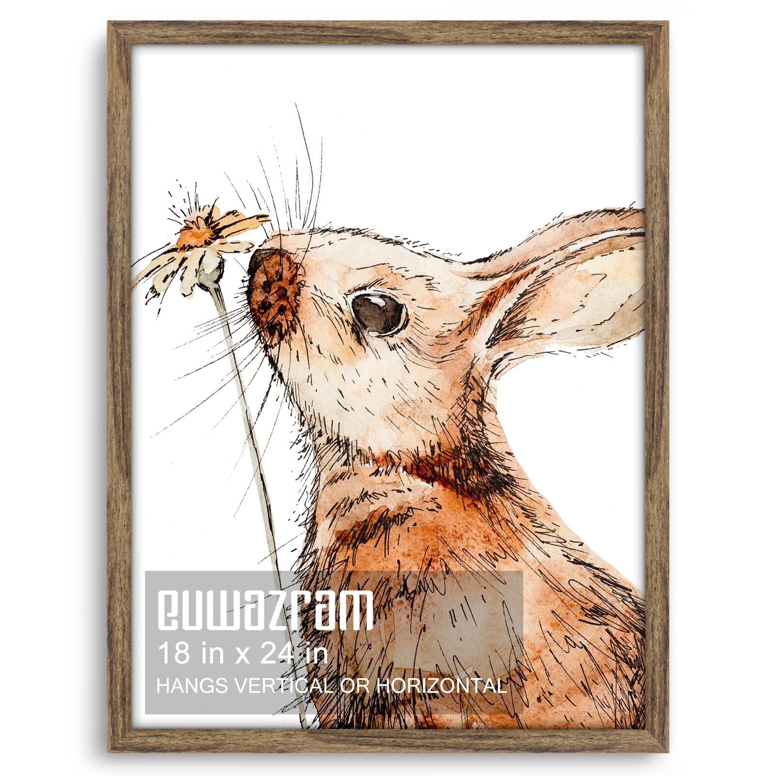 Rustic Walnut 18x24 Frame - Single Frame