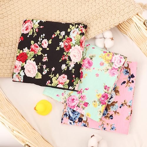 Miniatura 3 de BQUBO - Cobija de recepción de recién nacido para bebé, diseño floral, manta envolvente con diadema o sombrero, cálido saco de dormir para bebé,