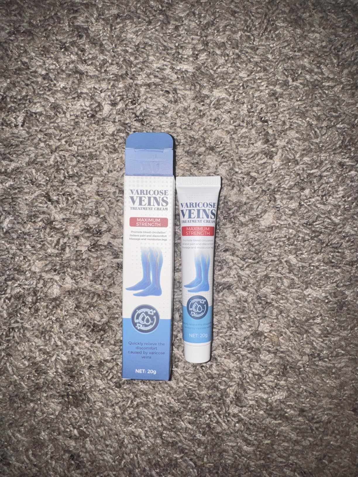 Wonshine Varicose Veins for Legs, Varicose Veins Cream for Spider Veins, Solve Leg Heaviness and Swelling, Gentle Moisturizing, Improve Circulation 20 g(0.71 Ounce (Pack of 1))