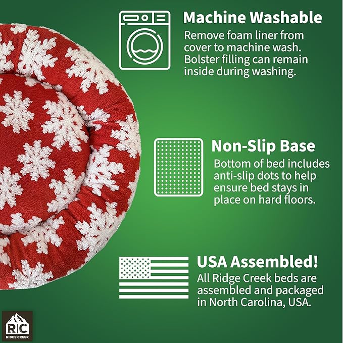 Cama Redonda Perro Mediana 30 Pulgadas Lavable miniatura 4