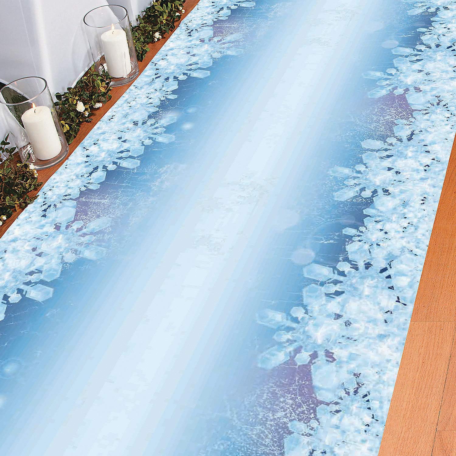 Winter Sparkle Cracked ICE Aisle Runner - Party Decor - 1 Piece