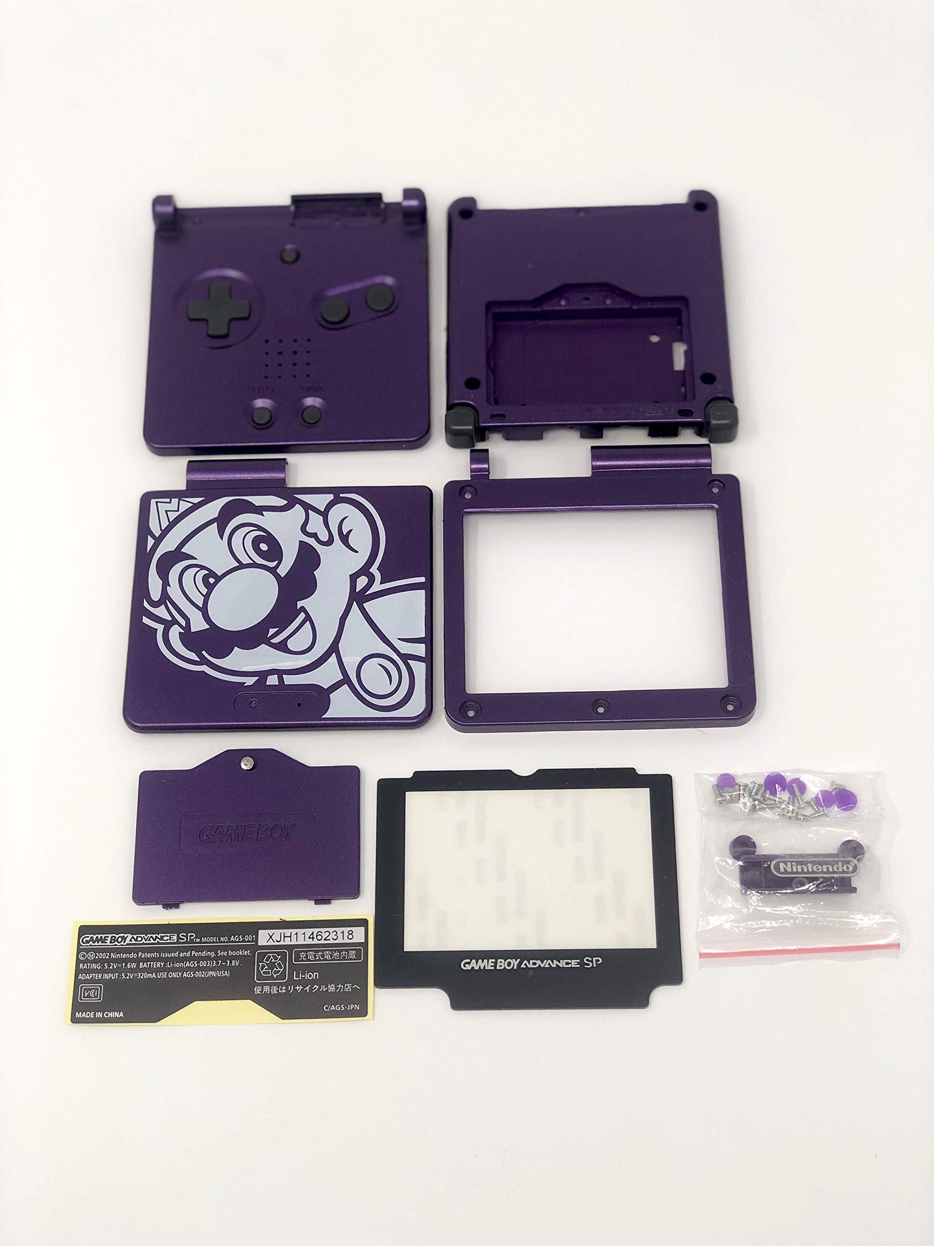 Coque De Remplacement Game Boy Advance SP - Mario Purple - Neuve