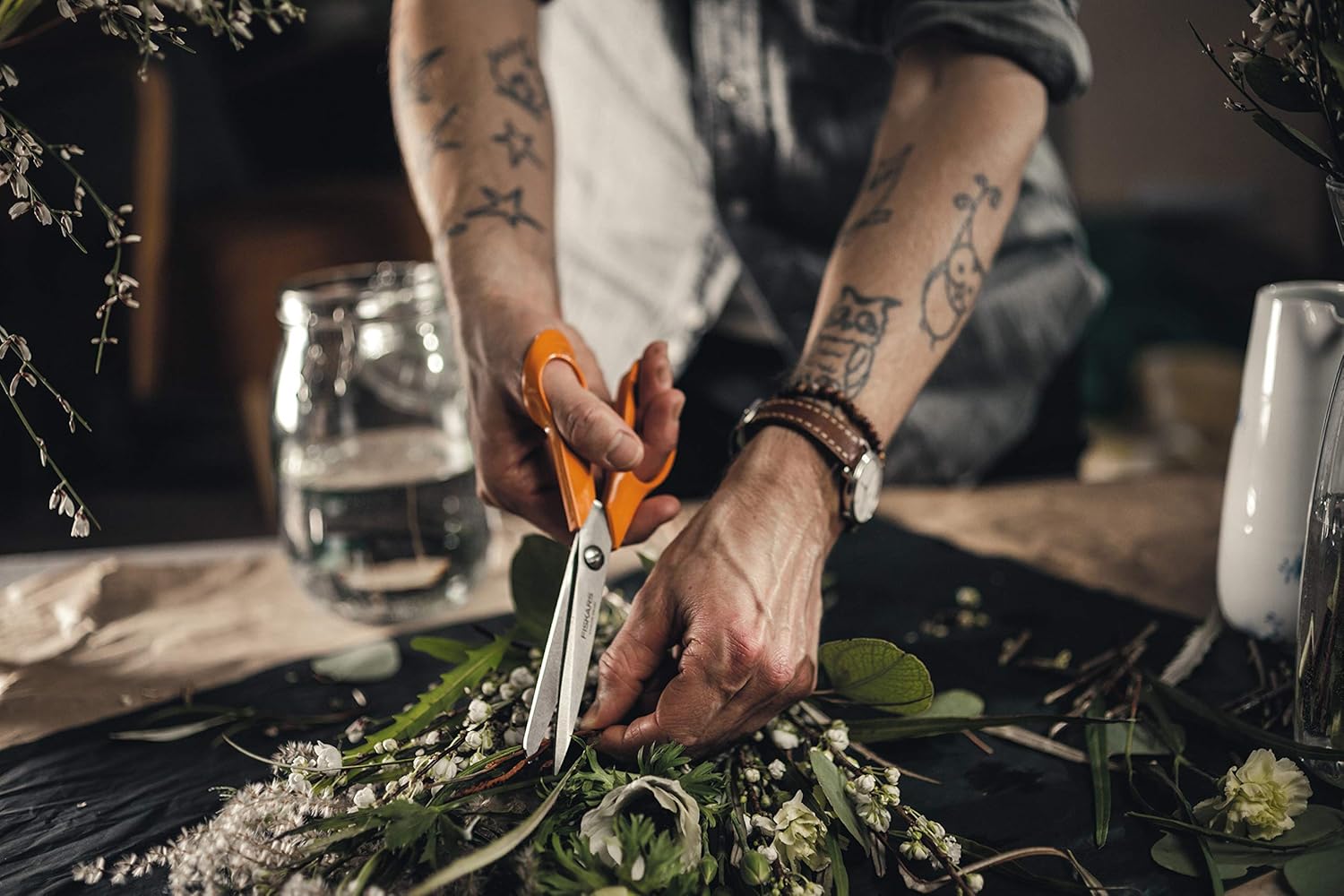 Fiskars 1000815 General Purpose Scissors, Total Length: 21 cm, Quality Steel/Synthetic Material, Classic, one, Orange: Hand Shears: Home & Kitchen