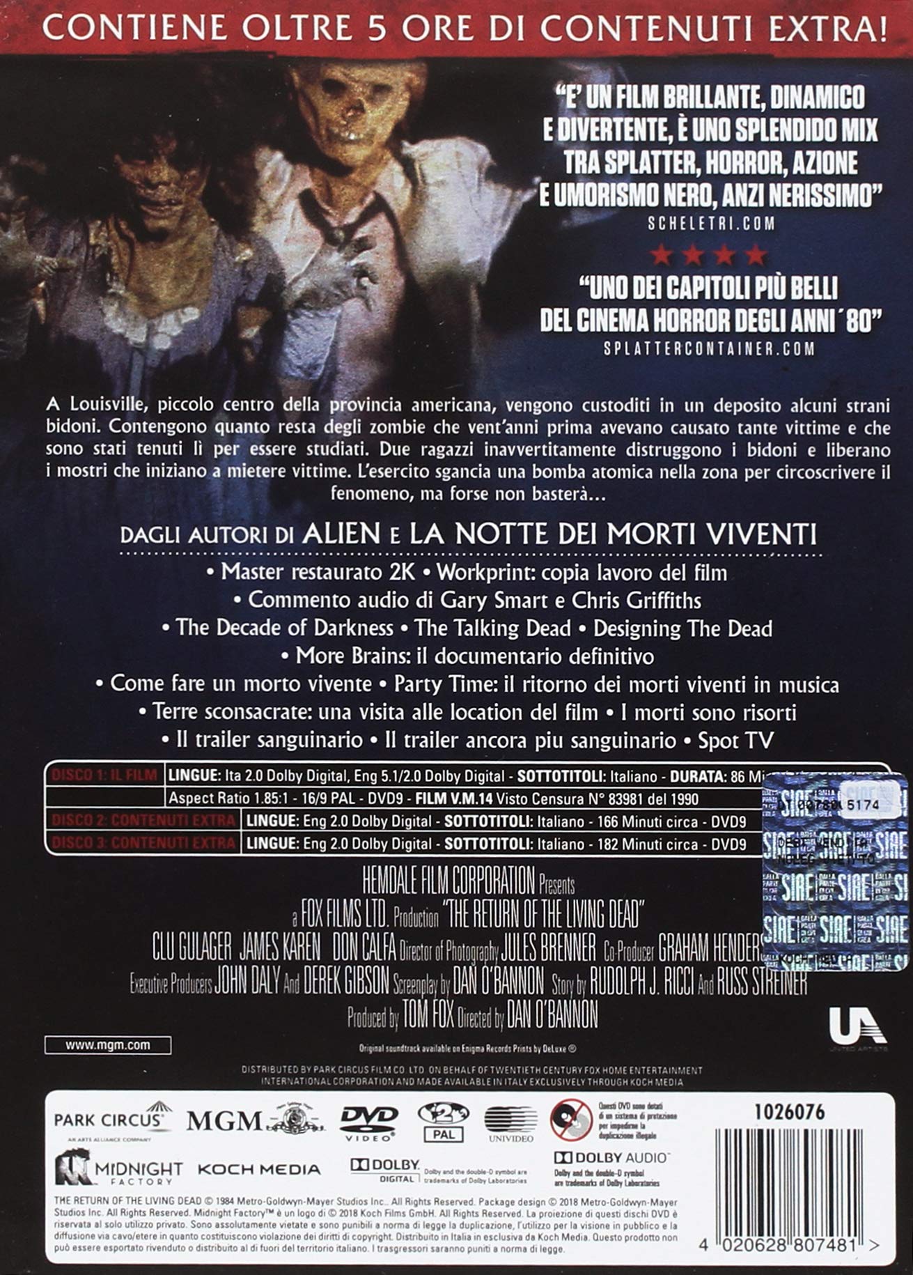 Il Ritorno Dei Morti Viventi - Midnight Classics Limited Edition (3 DVD)