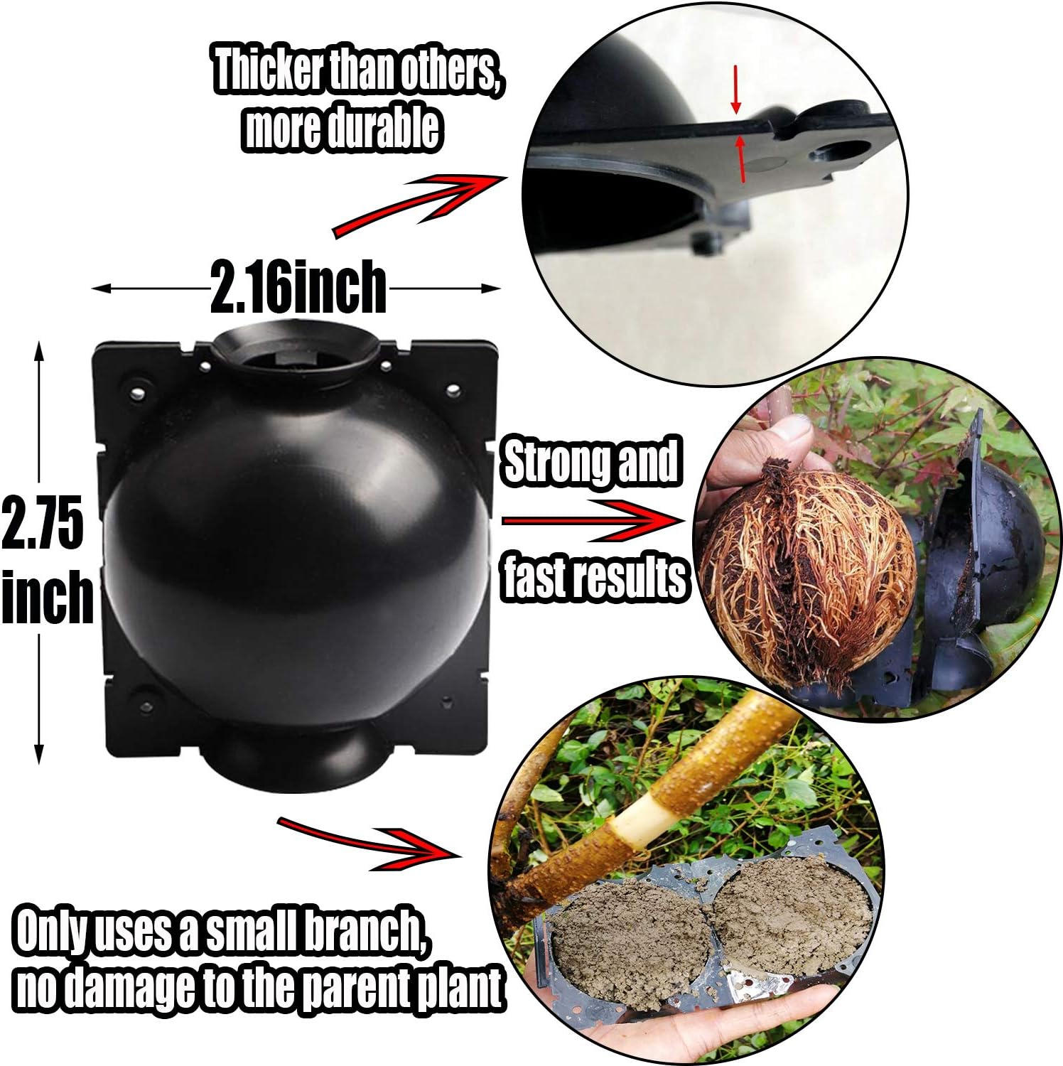8 Pcs Reusable Plant Rooting Device, Assisted Cutting Rooting,High Pressure Propagation Ball for Garden Growing Breeding,Grafting Device for Plants Asexual Reproduction