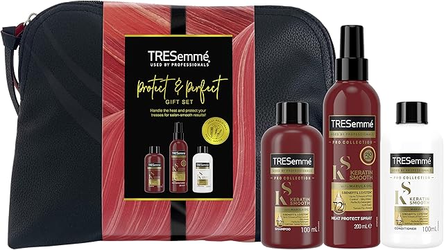 Tresemme Protect & Perfect styling bag with a heat-resistant panel, 3 piece Gift Set gifts for her
