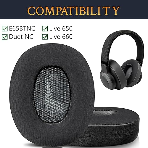Miniatura 2 de SOULWIT Almohadillas de repuesto de gel refrescante para JBL E65 (E65BT E65BTNC)Live 650 (650NC 650BTNC)Live 660 (660NC 660BTNC)Duet NC sobre la