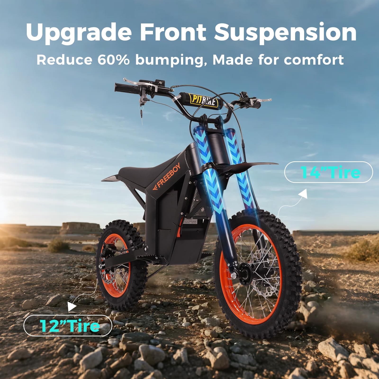 Y01 Moto Elettrica 48V 30Ah per Adolescenti e Adulti 14"/12"