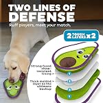 Outward Hound Tough Skinz Durable Squeaky Dog Toy with Two Tough Layers, Avocado, Green, Medium