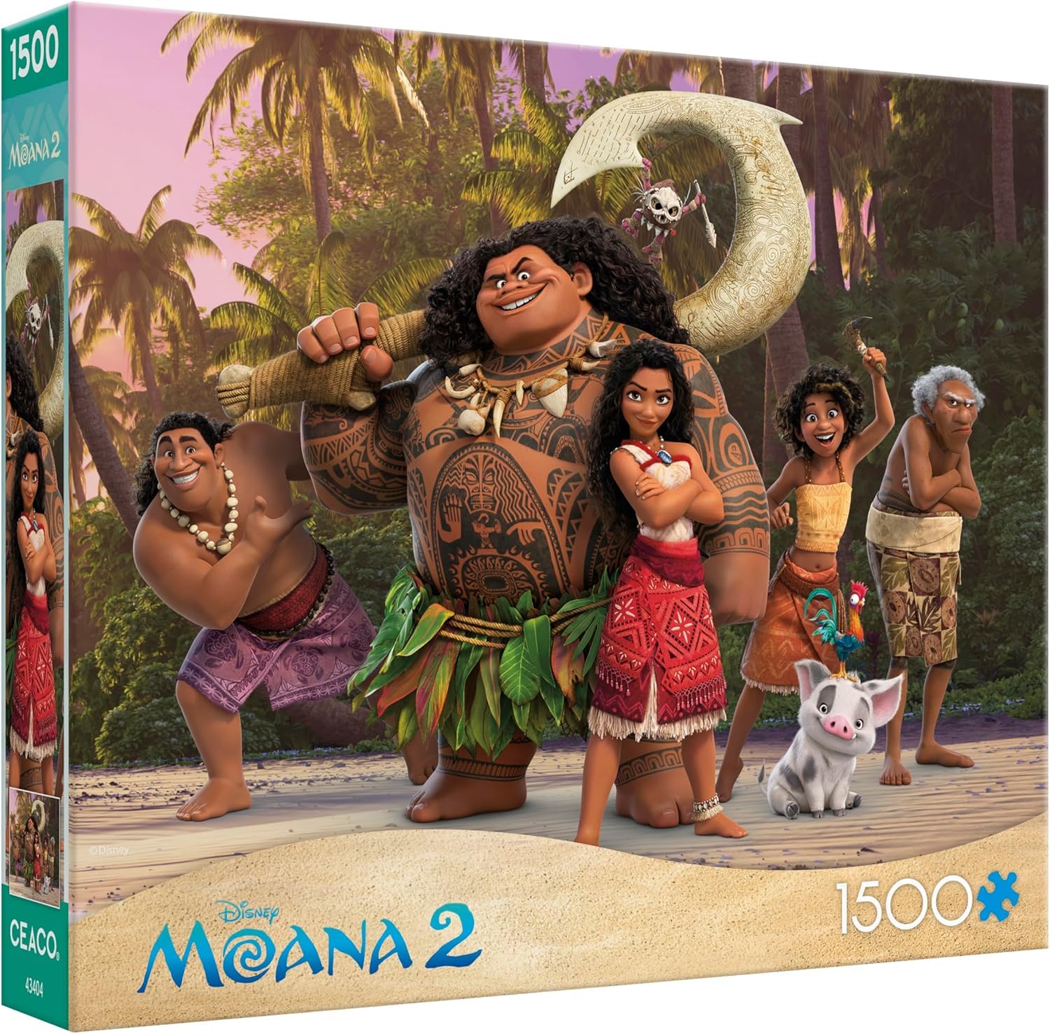 Amazon.com: Ceaco Moana 2, Moana & Family 1500 PC Puzzle