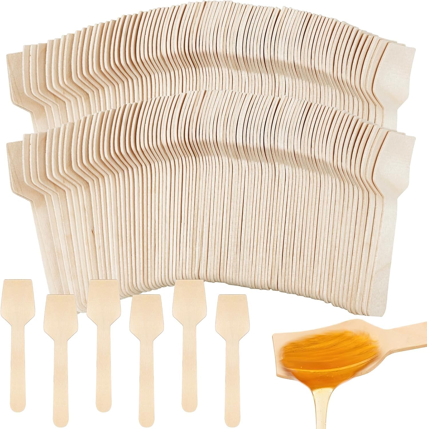 Mini cucchiai in legno da 9,5 cm usa e getta per gelato yogurt dessert 1000 pezzi