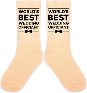 FujLoy Wedding Officiant Socks,Wedding Officiant Gift,Officiant Gifts For Wedding Day,Wedding Socks,Officiant Proposal Gift.