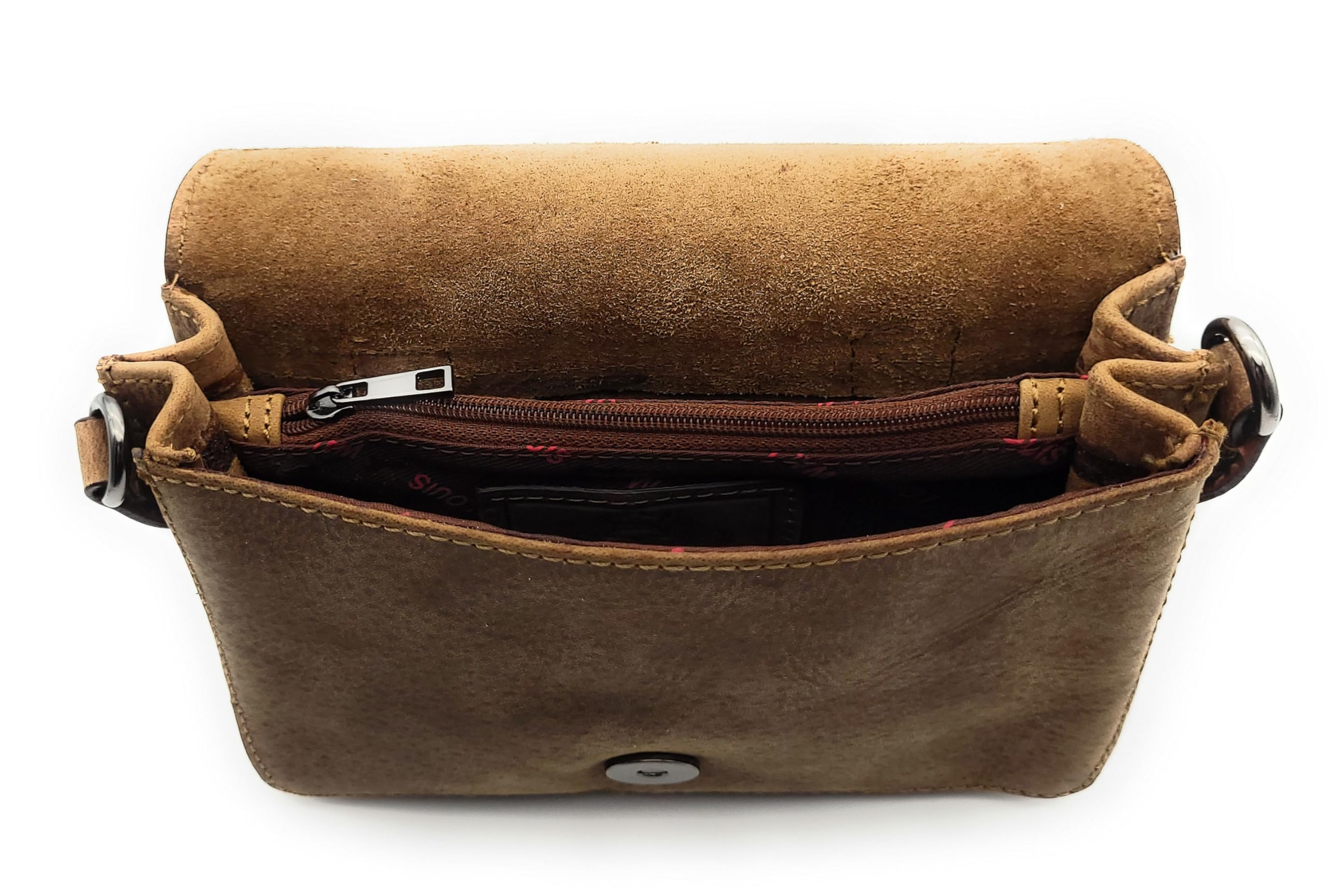 Gürteltasche aus Hunterleder – Vintage Herren & Damen Leder Bauchtasche – Hüfttasche mit Gürtelschlaufen & abnehmbarem Schultergurt – Praktisch & stilvoll für Alltag & Reisen (Dunkelbraun A)