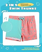 Vista 191 de maamgic Traje de baño para niños con forro de compresión elástico para niño Yema de Huevo Coco