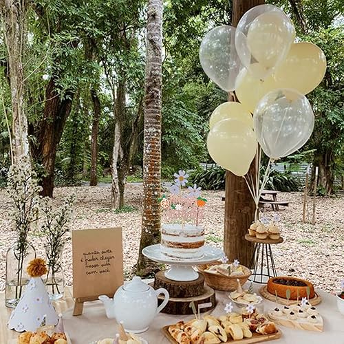 Miniatura 4 de 1 paquete de decoración de pastel naranja con purpurina para pastel de feliz cumpleaños para temática de frutas, baby shower, fiesta de cumpleaños