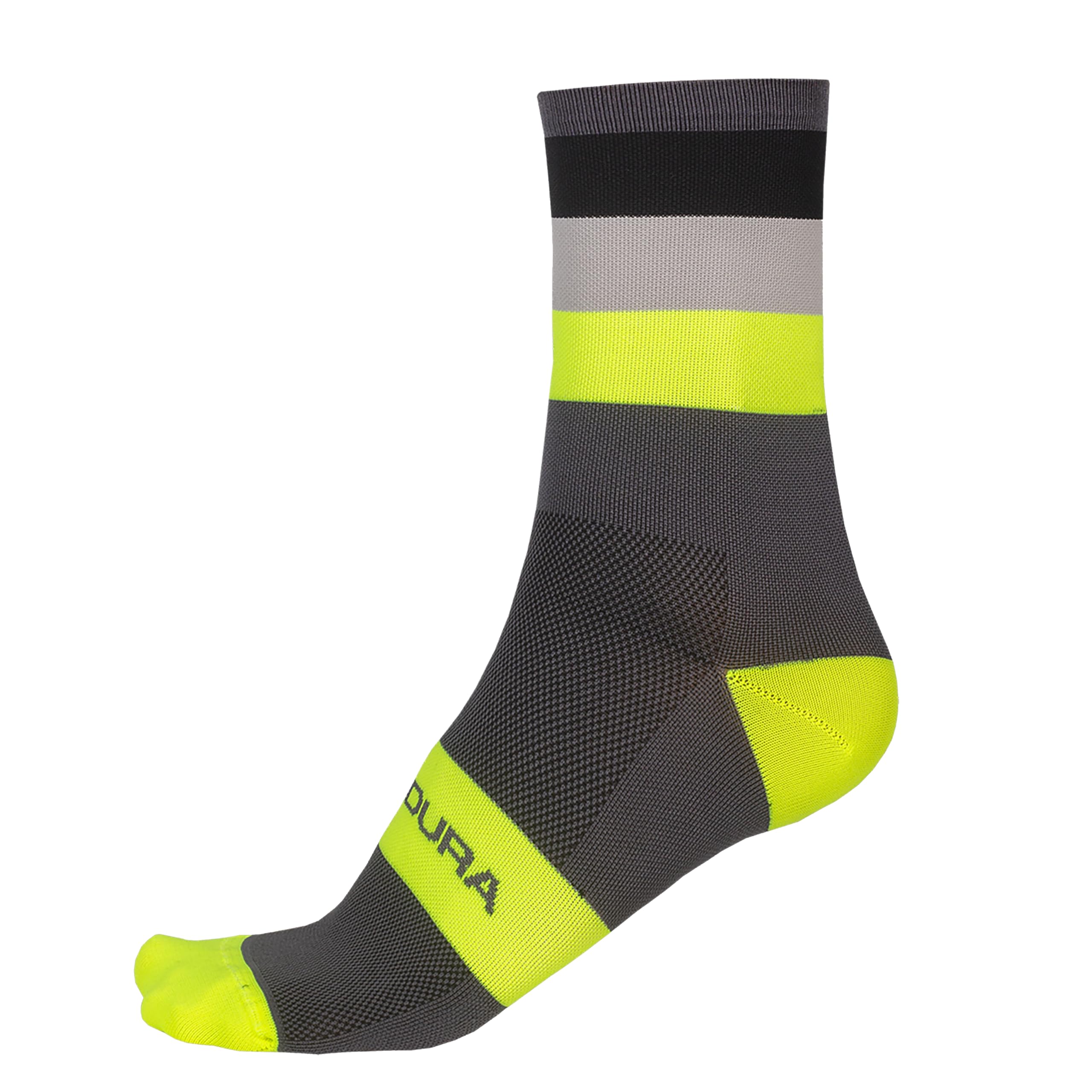 Endura Men's Bandwidth Socks for Cycling | Moisture Wicking| Athletic Crew Socks Socks, Yellow, S-M