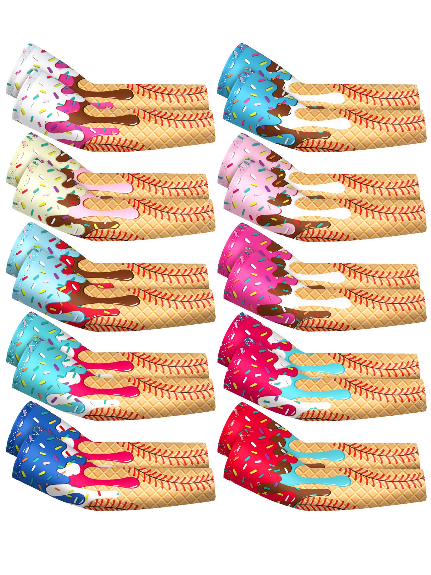 Geyoga 10 Pairs Arm Sleeves for Kids