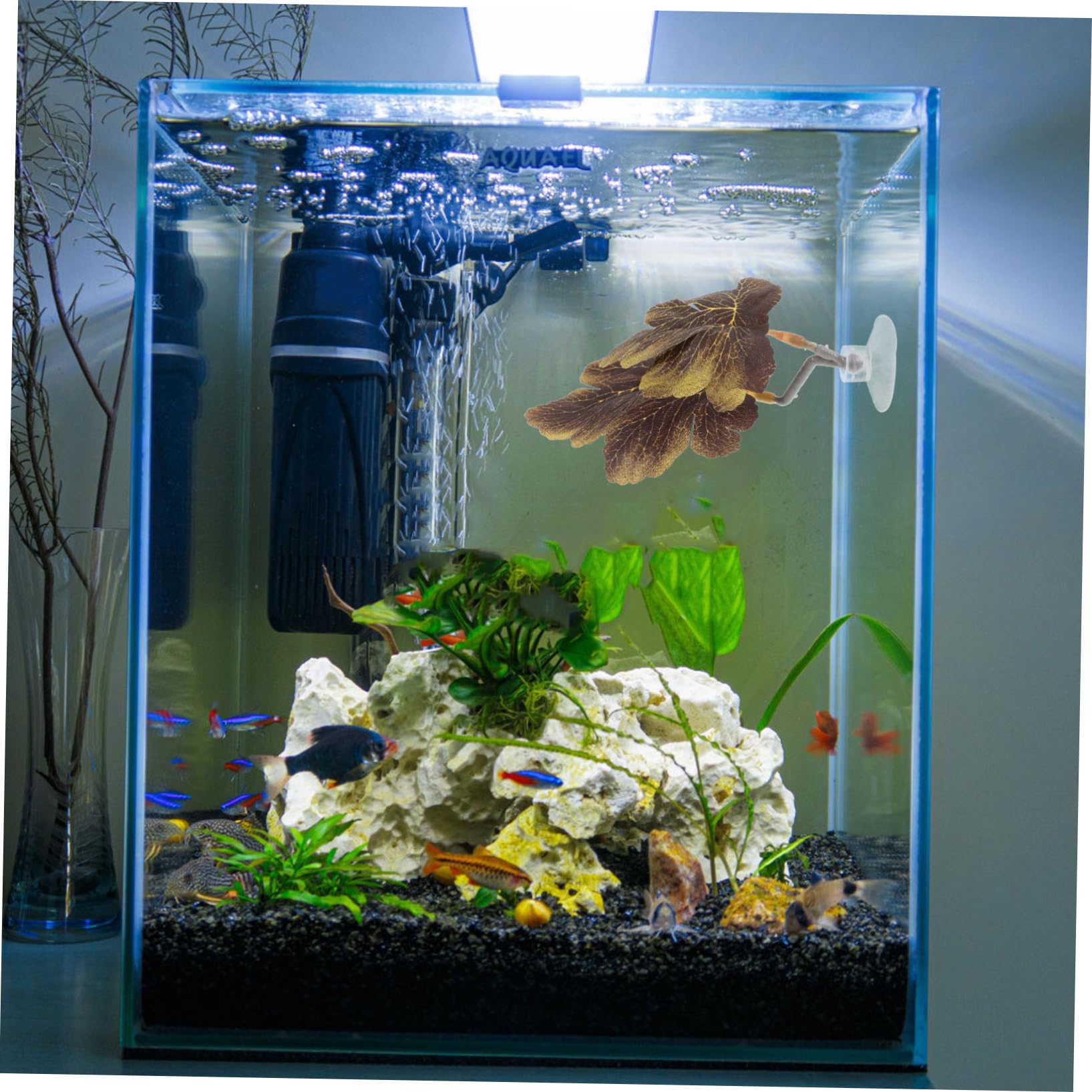 Beaupretty Ornement De Réservoir pour Betta De Imitant Plantes Aquatiques avec Ventouse pour Aquarium Décoratif Et Sécurité Poissons