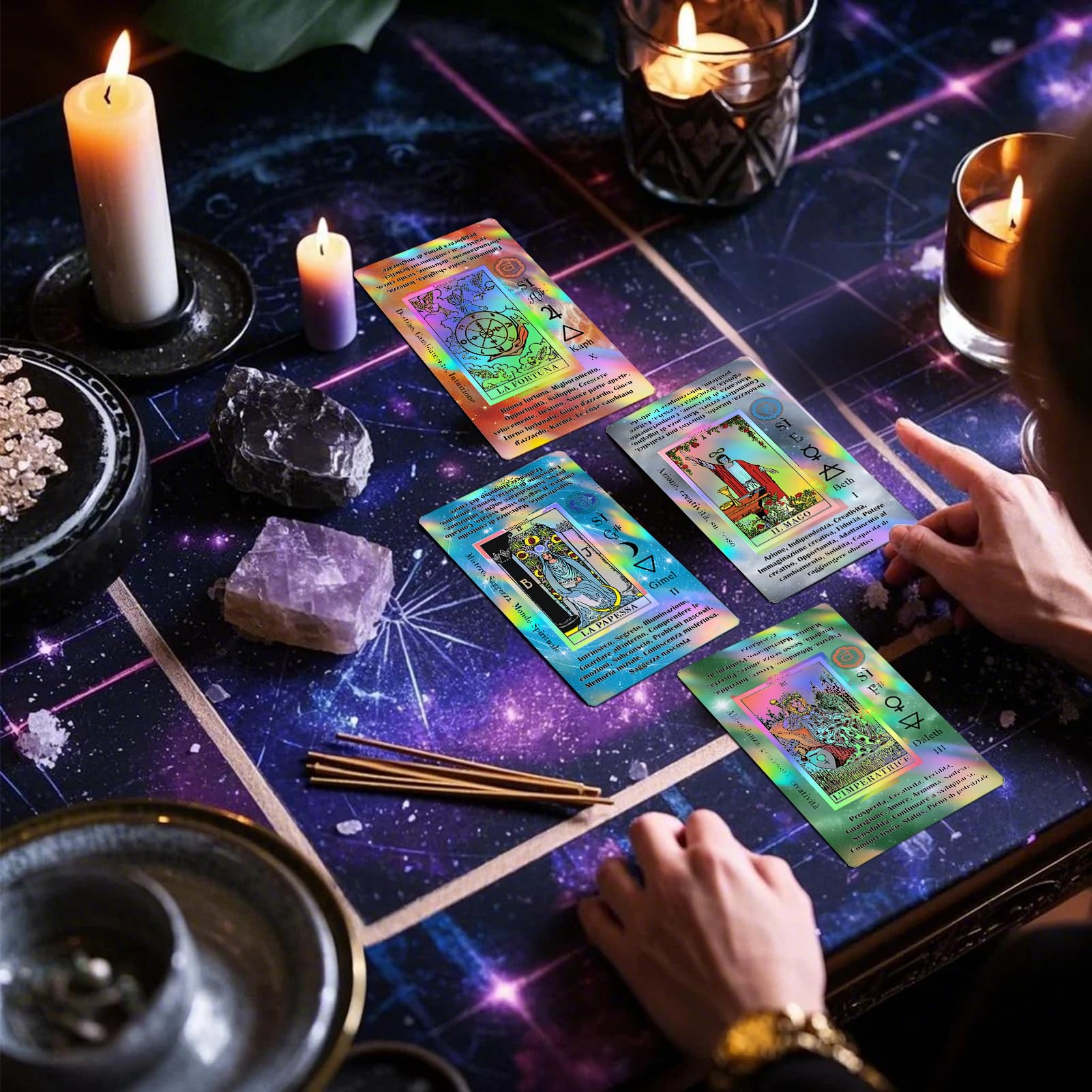 Smoostart Tarocchi Carte Italiano Per Principianti Con Significato, Tarocchi Con Guida Per Principianti, Parole Chiave, Elemento, Pianeta, Zodiaco, Chakra, Sì O No, Tono Musicale, Numerologia