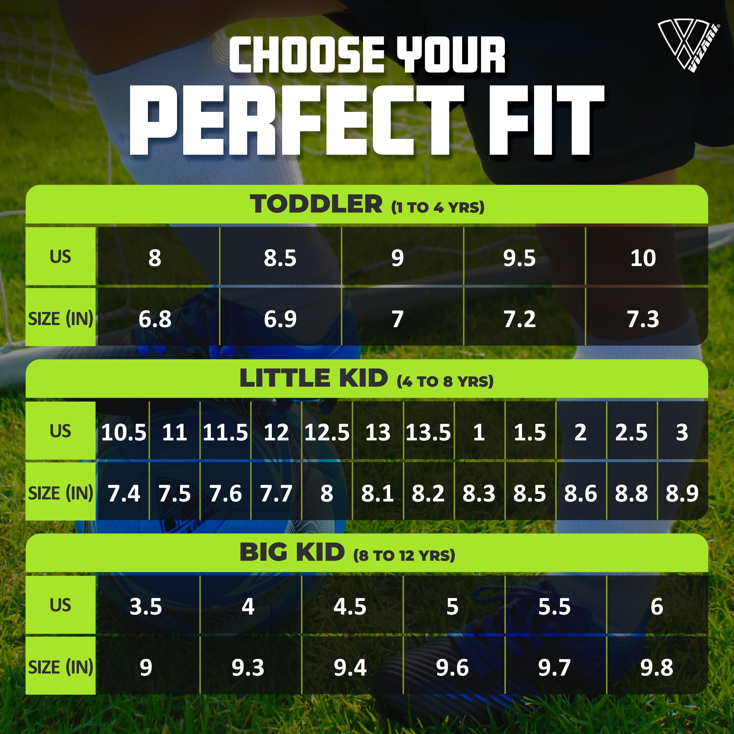 Vizari Liga FG - Tacos de fútbol para niños, Tacos de fútbol 100% sintéticos para un Uso cómodo, Zapatos de fútbol de Dos Tonos Resistentes al Agua con Forro antielástico para Juegos Flexibles en