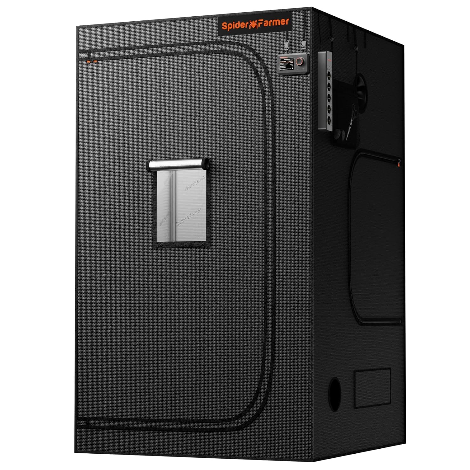 Spider Farmer 4x4 Grow Tent 2025 New 48x48x80 with Hook for Controller and Power Strip Enlarged View Window