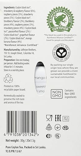 Miniatura 2 de Jaf Tea Fruit Fiesta Té Negro de Ceilán, 30 GR