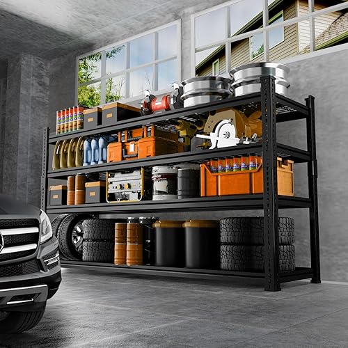 Miniatura 2 de Estantes de almacenamiento resistentes, 60 pulgadas de largo x 24 pulgadas de ancho x 60 pulgadas de alto, carga 2640 libras, estante industrial de