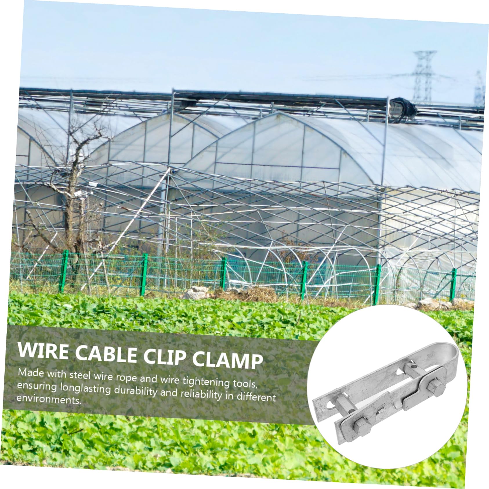 Toyvian Tendeur de Câble d'acier Galvanisé à Double Axe pour Serrage Agricole et Clôtures de Ferme, Installation Facile et Application Polyvalente, Couleur Argenté